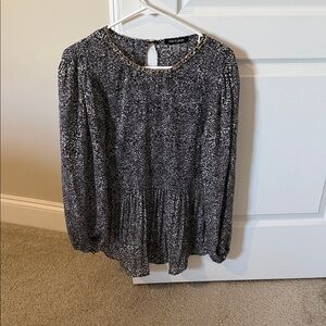 Cable & Gauge Monochrome Textured Blouse